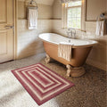 Autumn Maple Burgundy and Tan Jute Braided Rug, 20x30 Rectangle by Homespice