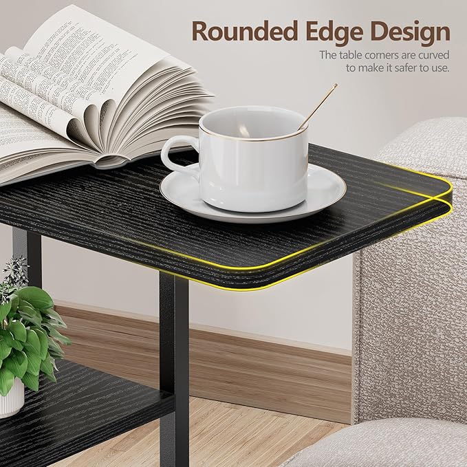 C Shaped End Table, Small Side Table - Image 8