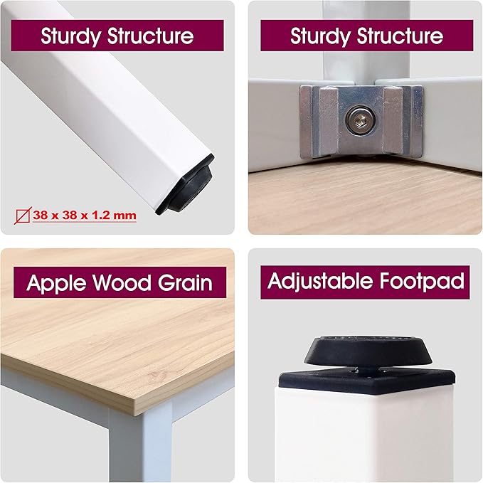 55 inch Large Computer Desk Wood, Modern Simple Style Desk - Image 3