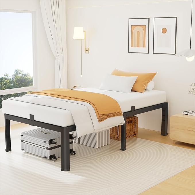 16 Inch Twin Size Metal Platform Bed Frame - Image 2