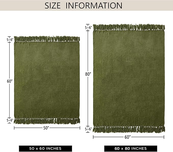 Chenille Throw Blanket for Couch 50"X 60", Soft Cozy Throws - Image 3