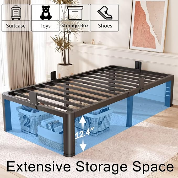 FUIOBYVV 14 Inch Twin Bed Frame - Image 5