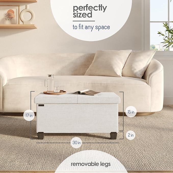 STORAGEBUD Storage Ottoman Bench - Image 8