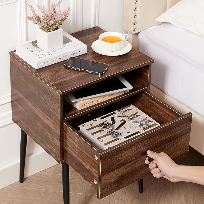 VECELO 2-Tier Nightstands Bedside Table - Image 5
