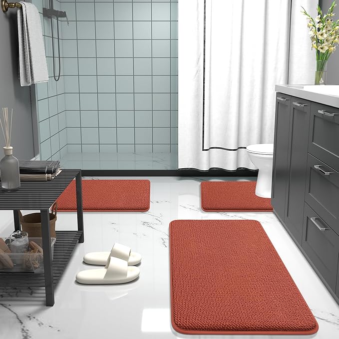 OLANLY Thick Memory Foam Bath Mat Rug 30x20, Extra Soft Absorbent Bathroom Rug - Image 7