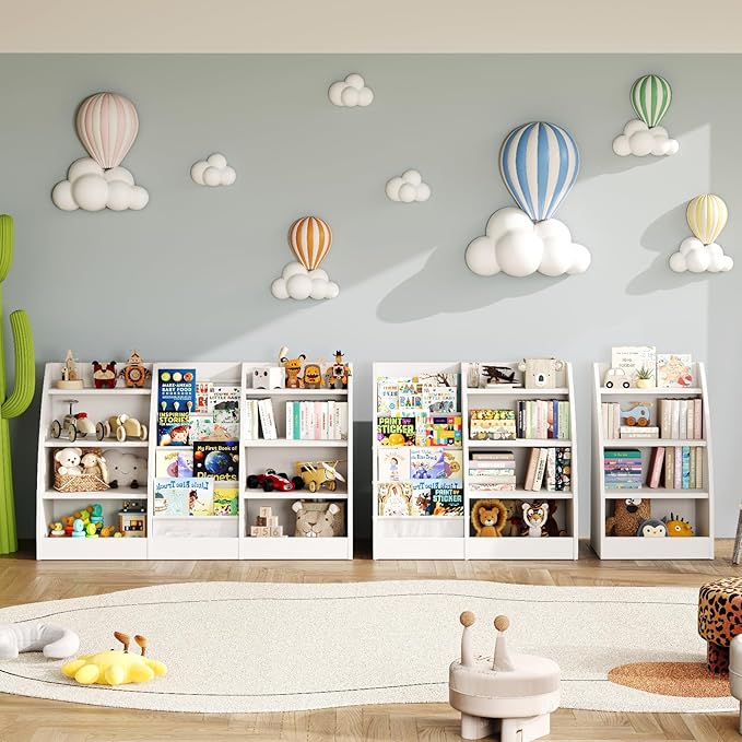 Kids Bookshelf, 4 Tier Kids Book Shelf - Image 5