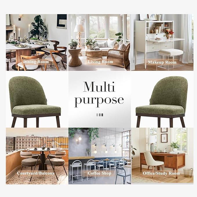 COLAMY Upholstered Dining Chairs Set of 6, Large Dining Room Kitchen Chairs - Image 7