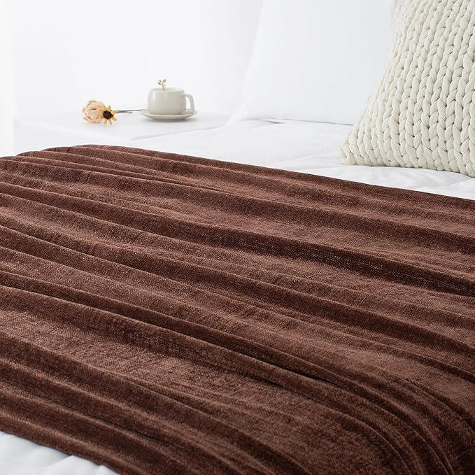Chenille Throw Blanket for Couch 50"X 60", Soft Cozy Throws - Image 9