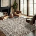 Washable Area Rug 8'x10' Retro Boho Design Non-Shedding Non-Slip Easy Care Ideal by CHAMPLANT