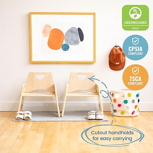 ECR4Kids Stackable Wooden Toddler Chair, Kids Furniture - Image 6