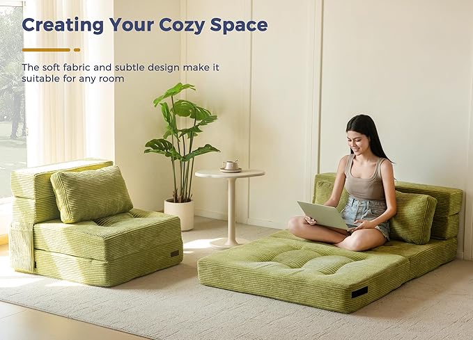 MAXYOYO Convertible Sofa Bed, Fold Out Sleeper Sofa - Image 4