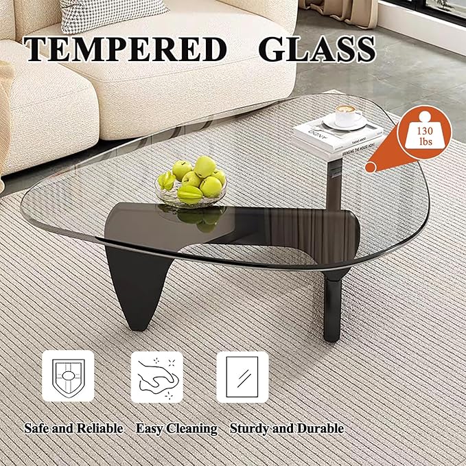 Mid Century Modern Glass Coffee Table, Elegant and Functional Coffee Tables - Image 3