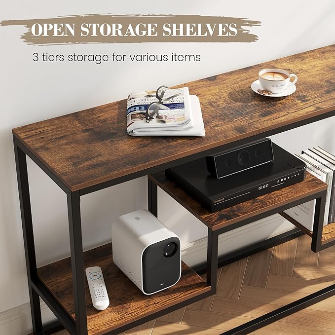 Tall TV Stand for TVs up to 55 Inch, TV Console Table - Image 4