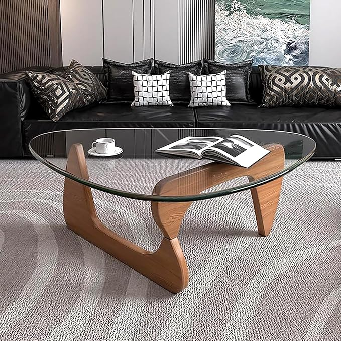 Modern Glass Coffee Table for Living Room, Small mid Century Coffee Table - Image 5