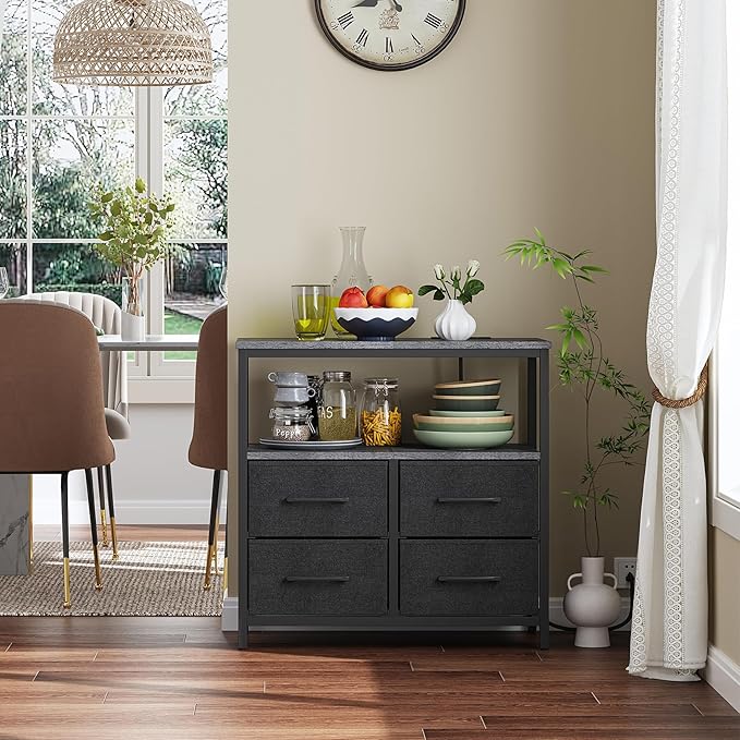 TUTOTAK Large Night Stand with Charging Station, Nightstand with USB and Type-C - Image 2