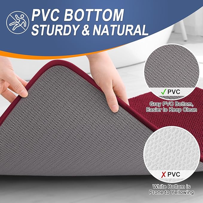 OLANLY Thick Memory Foam Bath Mat Rug 30x20, Extra Soft Absorbent Bathroom Rug - Image 4