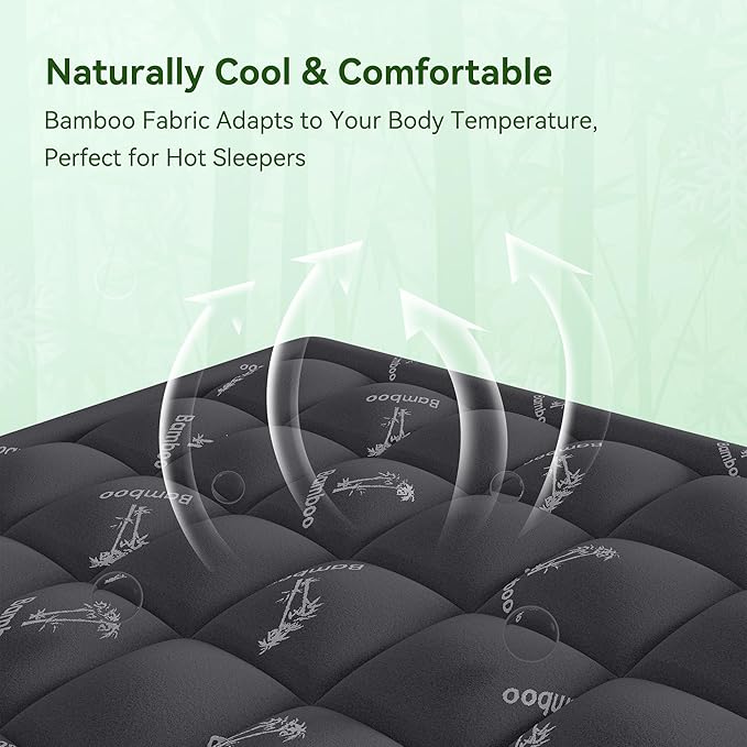 Anluoer Memory Foam Mattress Topper Twin - Image 3
