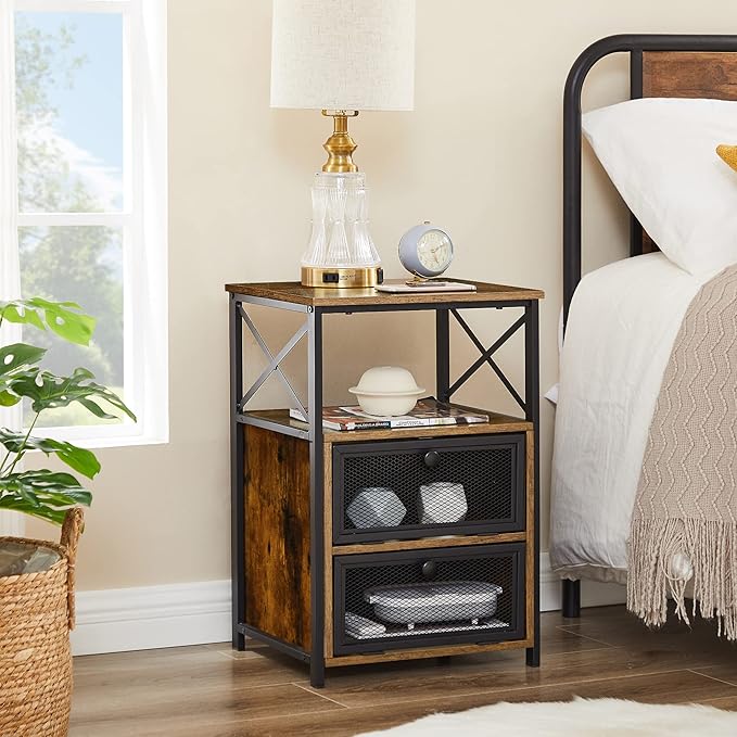 VECELO Modern Night Stand, End Side Table - Image 4