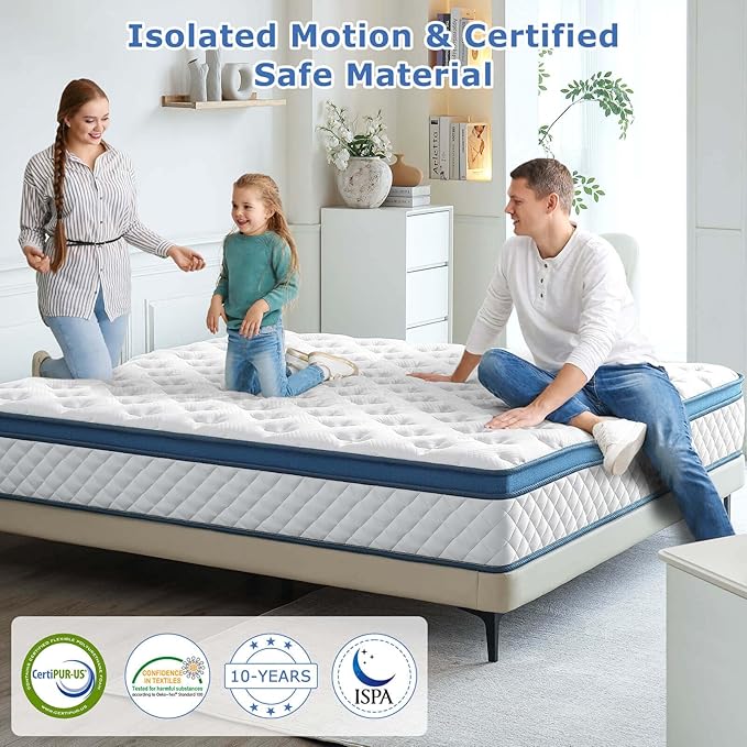 Queen Mattress, 12 Inch Medium Firm Hybrid - Image 7