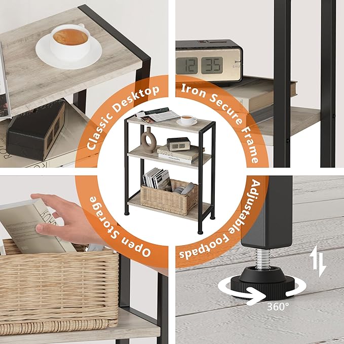 3-Tier Side Table, Small EndTable, Sofa SideTable - Image 6