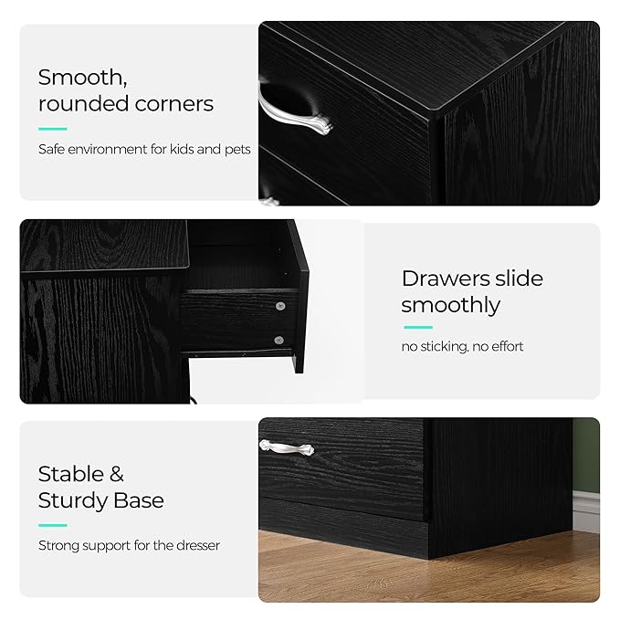 LINSY HOME 9 Drawer Dresser for Bedroom, Modern TV Stand Dressers - Image 5