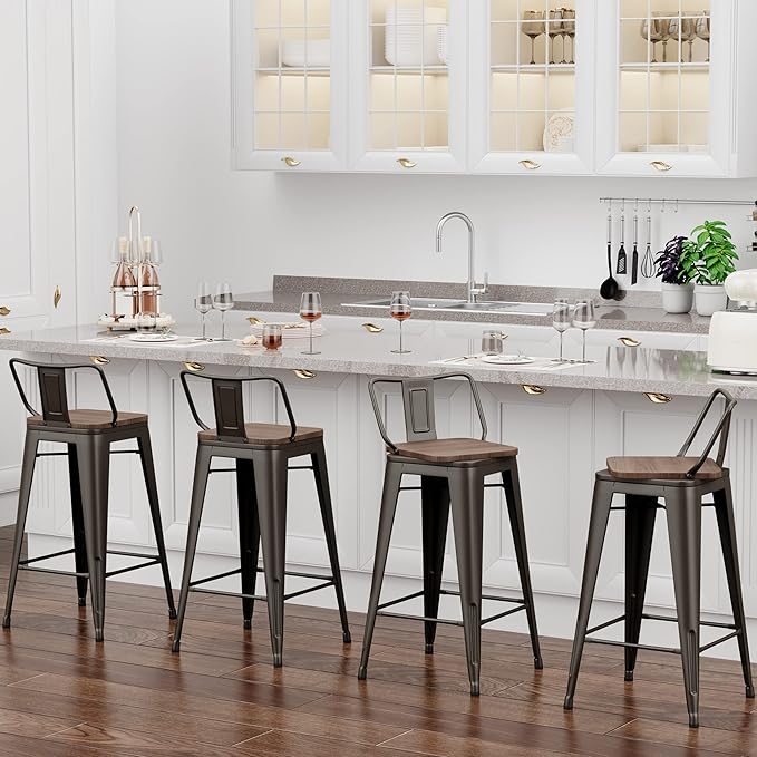 26 Inch Swivel Bar Stools Set of 4 - Image 10
