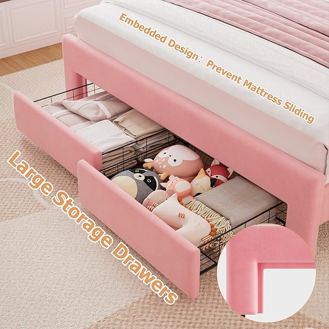 Full Upholstered LED Bed Frame - Image 4