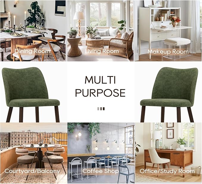COLAMY Upholstered Dining Chairs Set of 6, Modern PU Leather Dining Room - Image 7