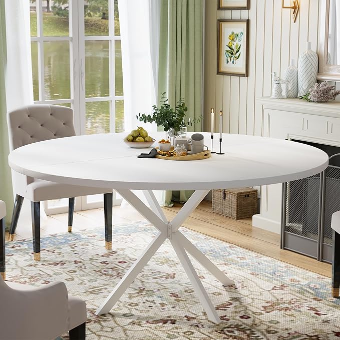 47.24" Round Dining Table, Modern Dining Room Table - Image 7