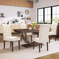 COLAMY Tufted Dining Chairs Set of 4, Accent Parsons Diner Chair Upholstered by COLAMYINC