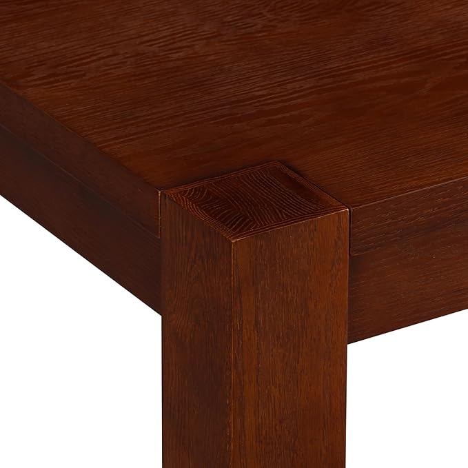 NTC Block 55 Inch Modern Farmhouse Dining Table, Rectangular Dinner Table - Image 5