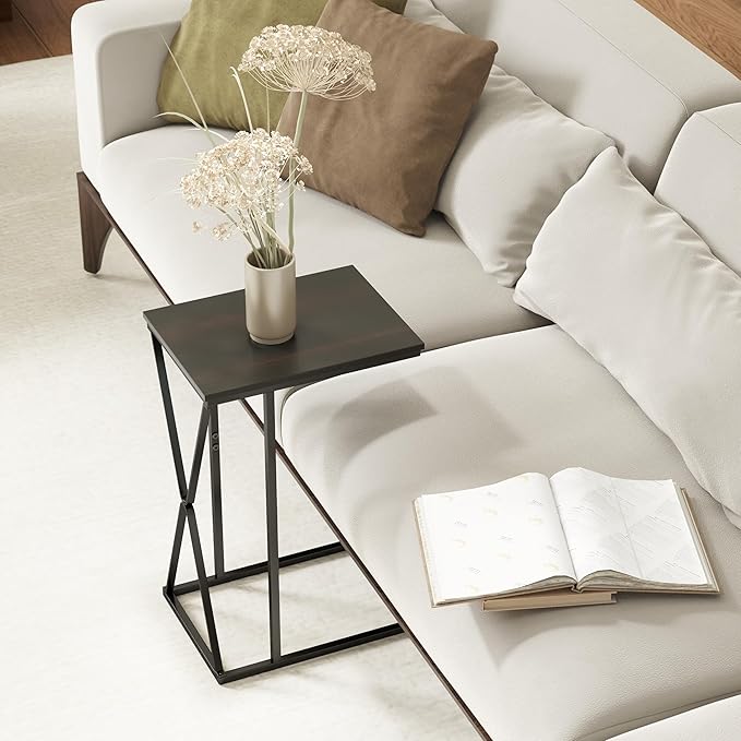 Manora TV Trays Set of 2, C Shaped End Table - Image 8