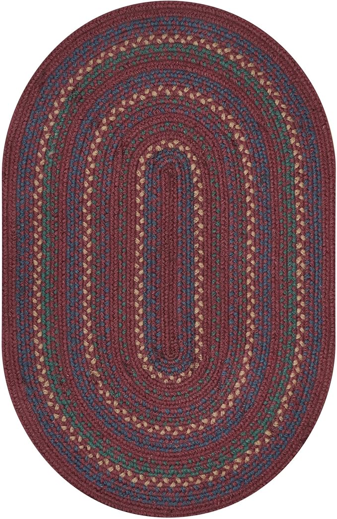 Jamestown Burgundy Oval Braided Rug, Everywhere - Image 8
