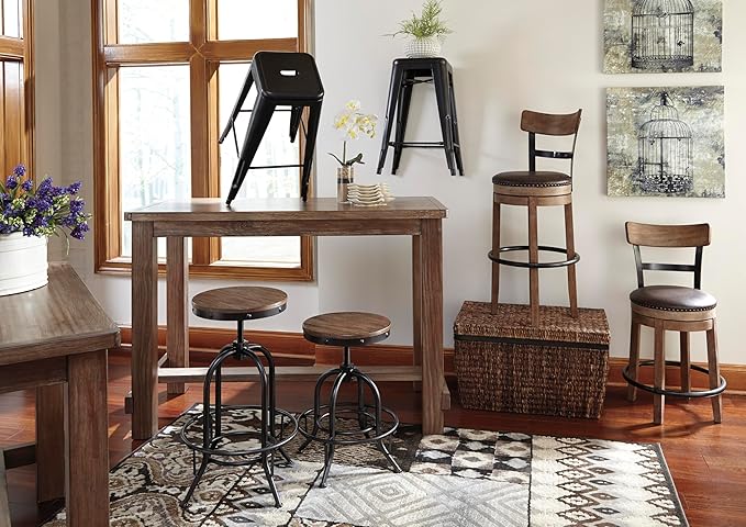 Signature Design by Ashley Pinnadel Barstool, Light Brown - Image 9