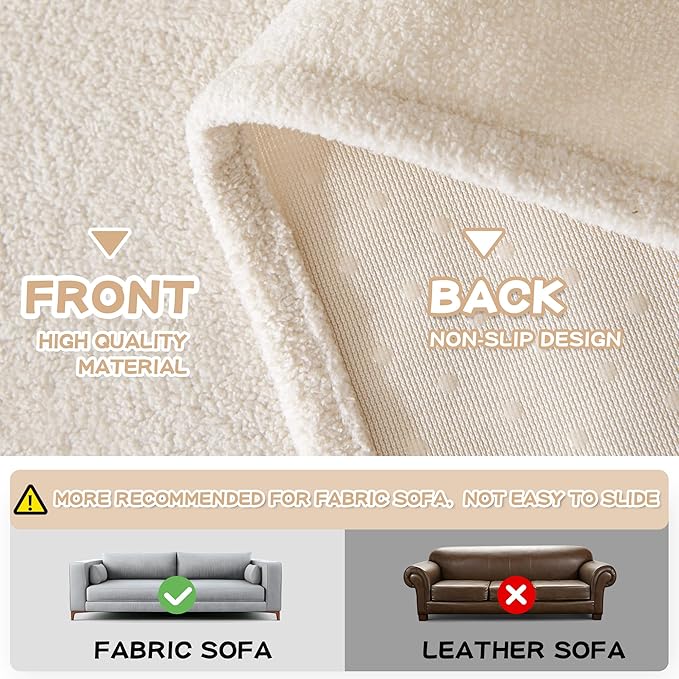 MYSKY HOME White Couch Covers, Sofa Covers - Image 4