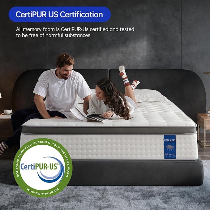 King Mattress, 14 Inch King Size Mattresses in a Box, Memory Foam Hybrid - Image 2
