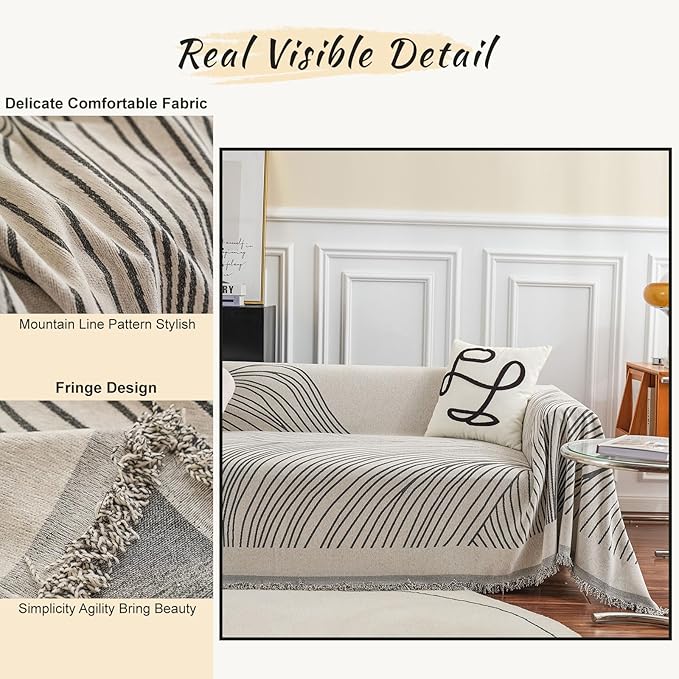STACYPIK Stylish Striped Sofa Cover - Image 7