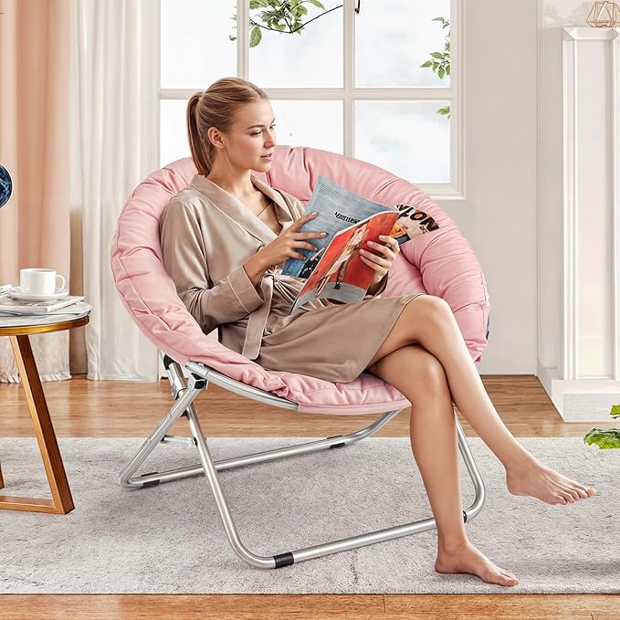 MoNiBloom Round Folding Saucer Chair - Image 4