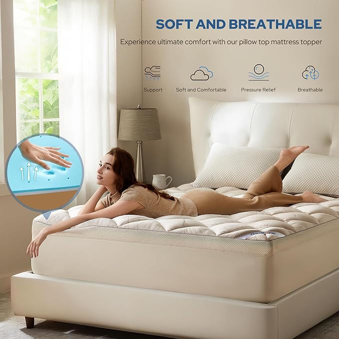 BedBedlore 4-Inch Full Mattress Topper - Image 3