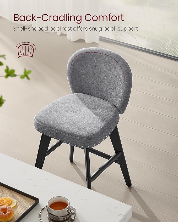 VASAGLE Bar Stools Set of 2, Swivel Counter Height Bar Stools - Image 7