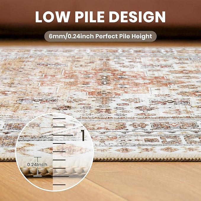zesthome 12x15 Area Rugs, Large Washable Rug, Ultra-Thin Stain Resistant Rugs - Image 7