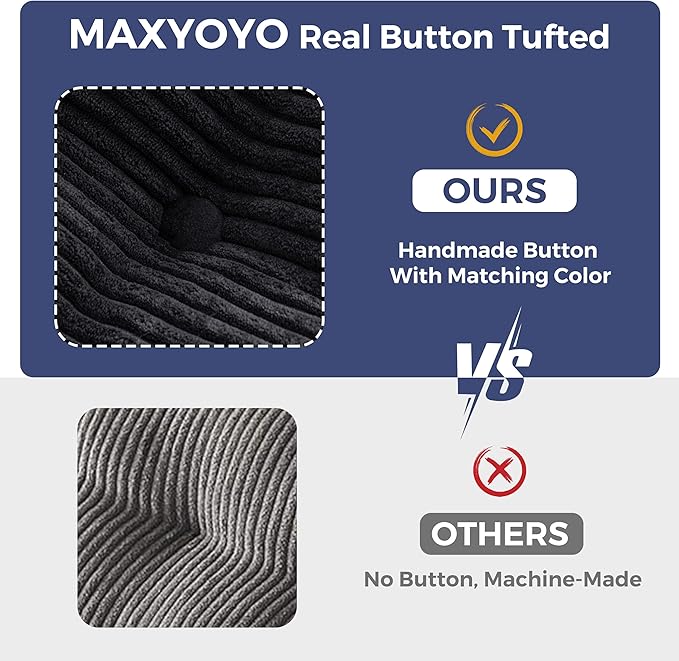 MAXYOYO 3 Seater Couch for Living Room, Boneless Couch - Image 9