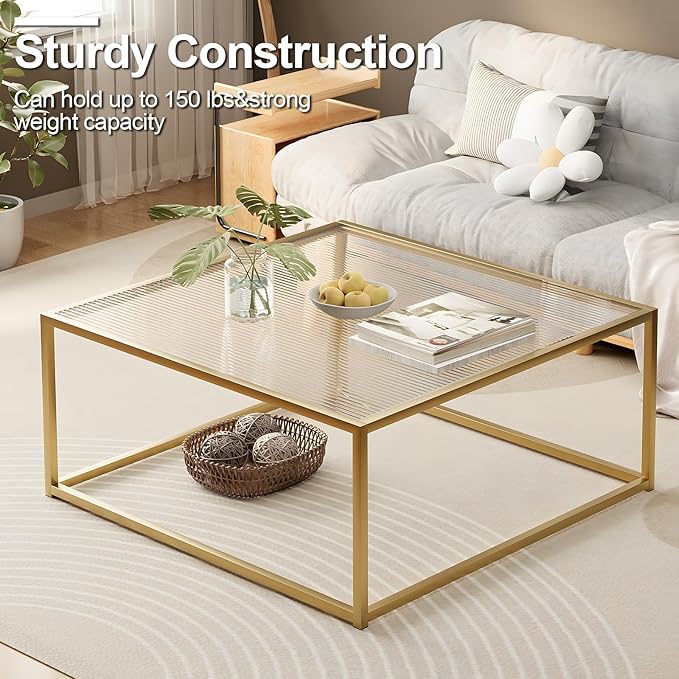 Glass Coffee Table Modern Center Table, Minimalist Coffee Table Sofa Side Tea - Image 4