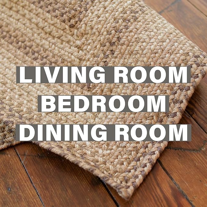 Homespice Cookie Dough Jute Braided Rug 5x8' - Image 7