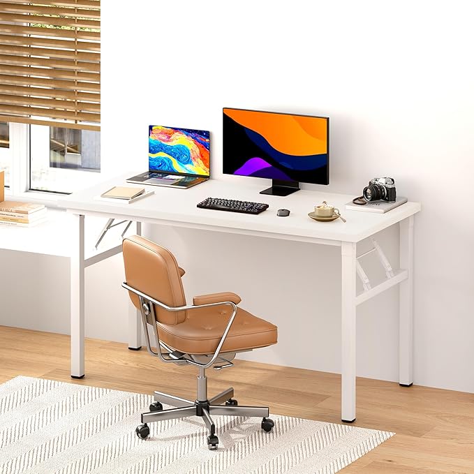 DlandHome 47 inches Folding Table Computer Desk Portable Table Activity Table - Image 2