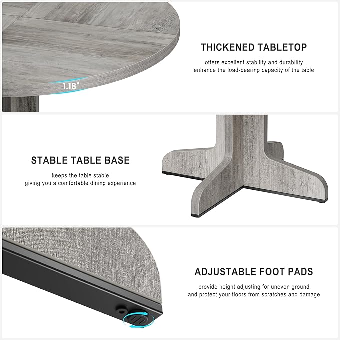 Garvee 47 Inch Round Dining Table - Image 6