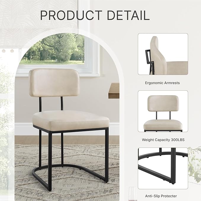 Dining Chairs Set of 6, Upholstered Modern Kitchen Chairs - Image 5