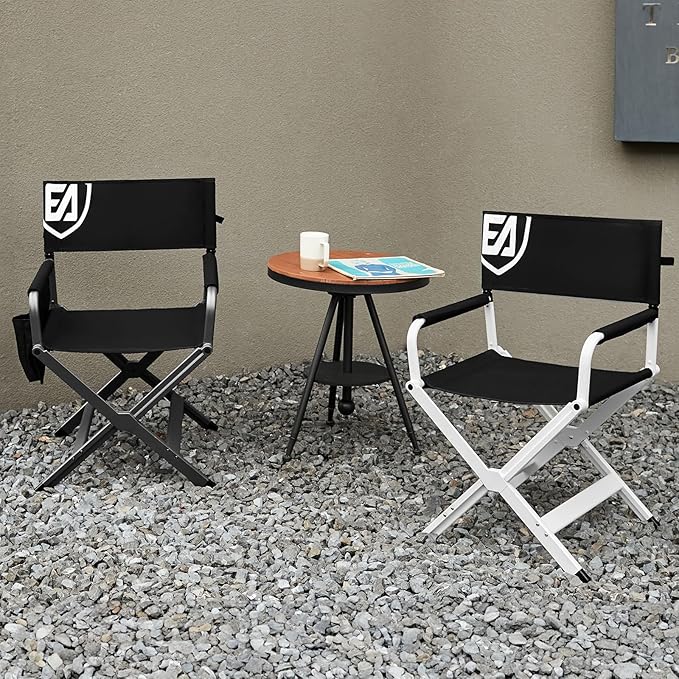 EVER ADVANCED Aluminum Directors Chair, Folding Studio Movie Chairs Camping - Image 2
