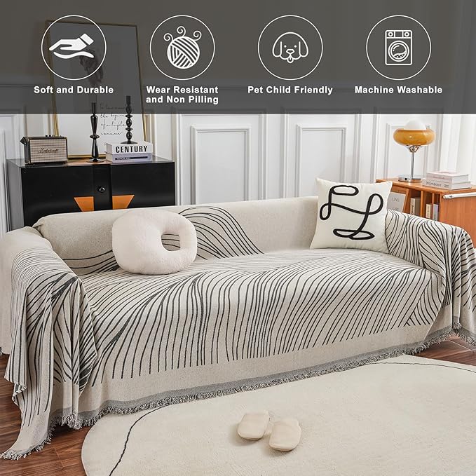 STACYPIK Stylish Striped Sofa Cover - Image 3