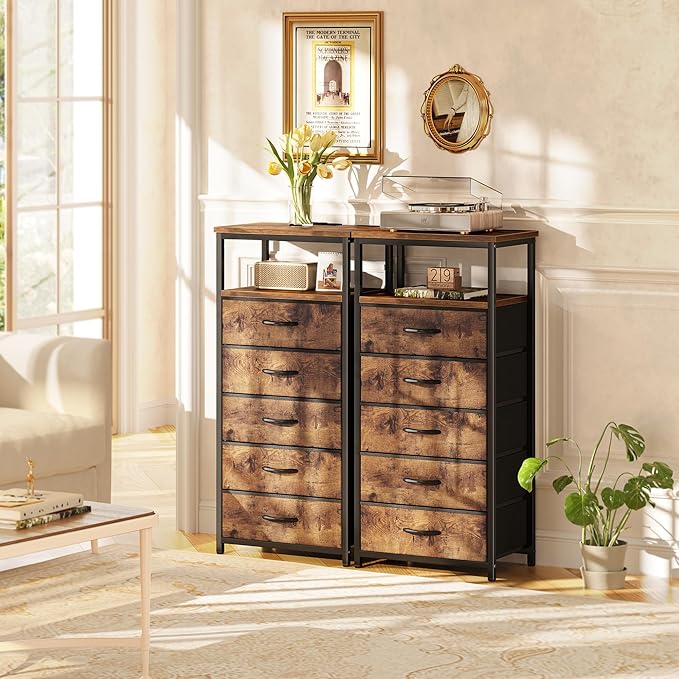 Huuger 5 Drawers Dresser with Charging Station, Dresser - Image 6